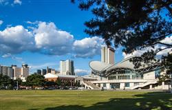 Beautiful campus view of Northeastern University