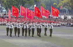 The military parade of Southeast University