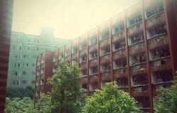 The view of a corner in campus of Changsha Medical University