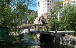 The view of a corner in campus of Heilongjiang University
