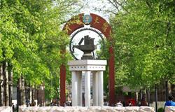 The sculpture in campus of Beijing Jiaotong University