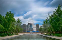 Fountain on the square of China University of Petroleum - Beijing