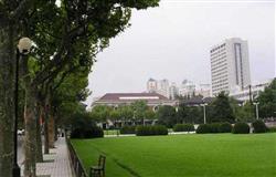 The view of a corner in campus of Shanghai Jiao Tong University