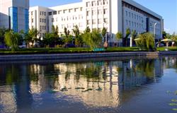 The view of a corner in campus of Dalian Medical University