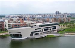 Beautiful campus view of Shanghai Maritime University