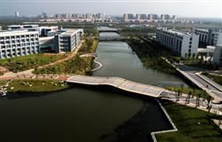 Beautiful campus view of Shanghai Maritime University