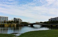 Beautiful campus view of Shanghai Maritime University